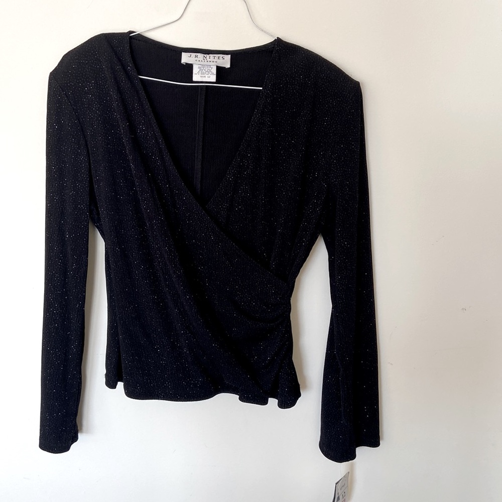 J.r. Nites by caliendo size 12 top black sparkly